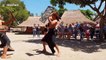 Tribe in Indonesia shows off traditional stick-fighting martial arts