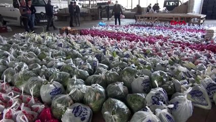 Kırşehir'de 300 pazar esnafından 150 aileye gıda yardımı