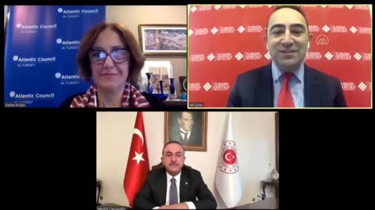 Çavuşoğlu, video konferans yöntemiyle Atlantik Konseyi toplantısına katıldı (3)
