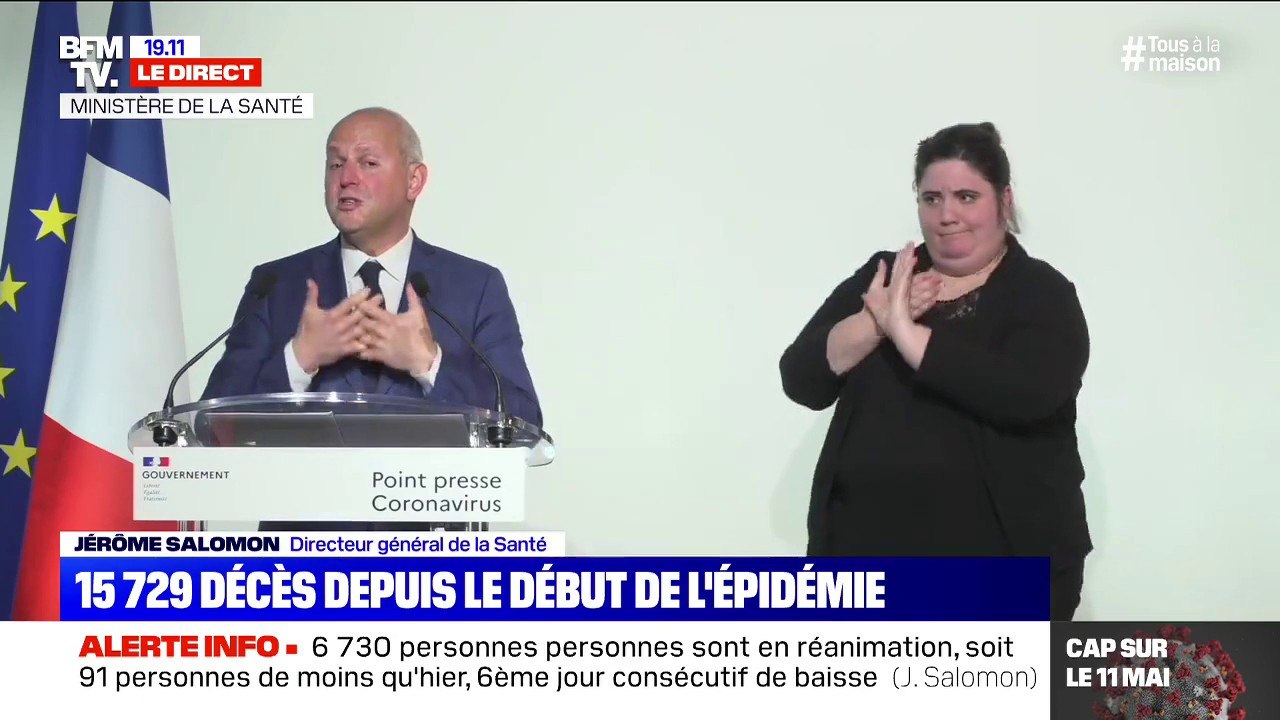 Virus: Jérôme Salomon annonce 15.729 décès depu...