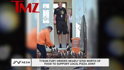 Tyson Fury orders $700 worth of food to support local pizza joint