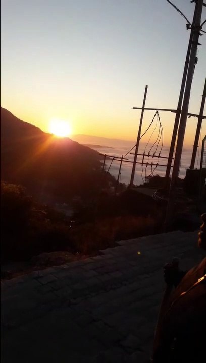 Beautiful SUNRISE in Vaisno devi  in clouds morning 7'o clock