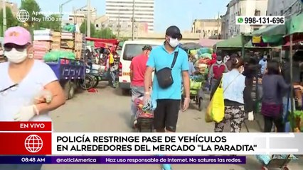 Primera Edición: Policía restringuió el paso de vehículos en alrededores del mercado "La Paradita"