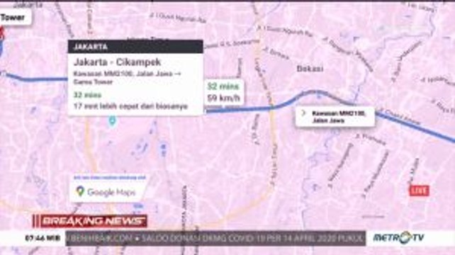 Pantau Lalu Lintas pada Hari Pertama PSBB di Bodebek via Google Maps