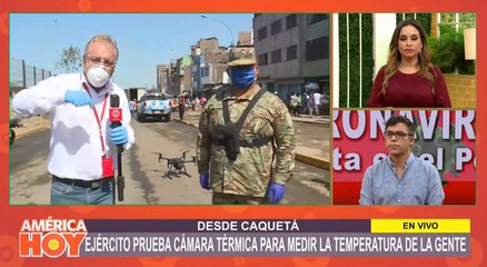 Ejército probó drone con cámara térmica para medir temperatura de transeúntes
