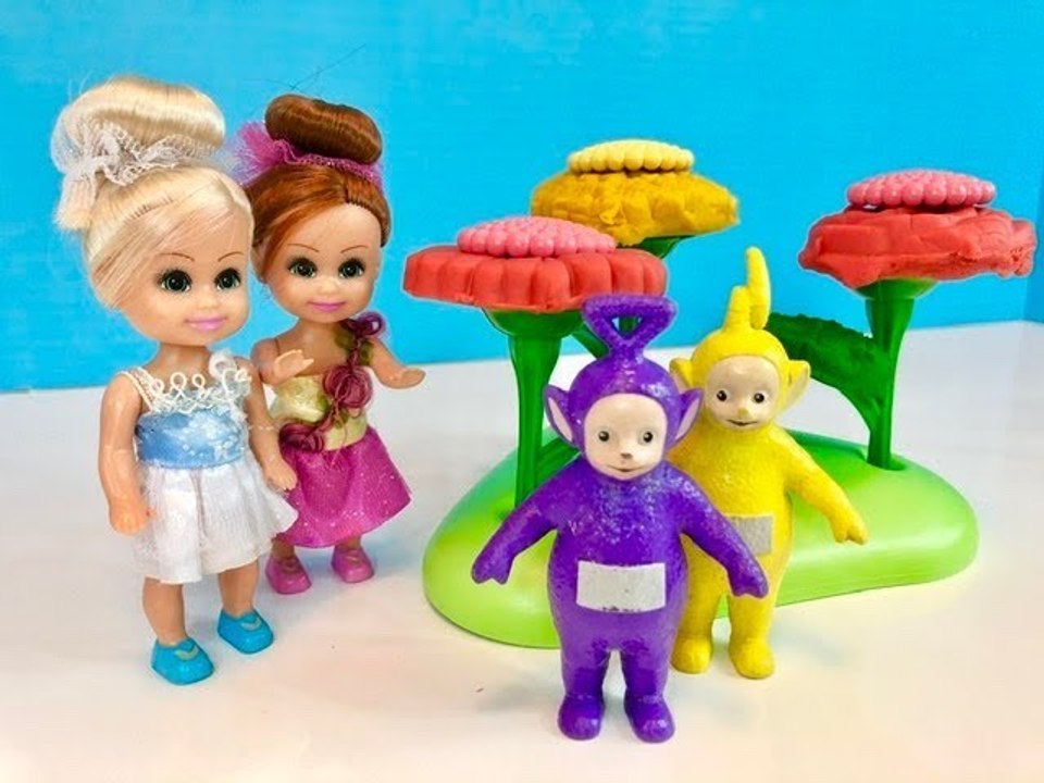 Green Toys FLOWER MAKER DOUGH Set Dolls and Teletubbies Opening video