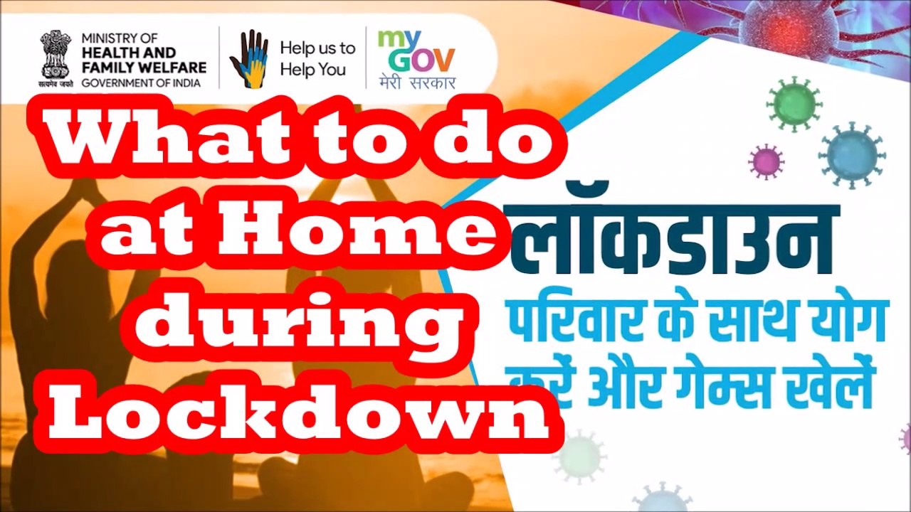 What to do at Home during Lockdown||Health Awareness Video