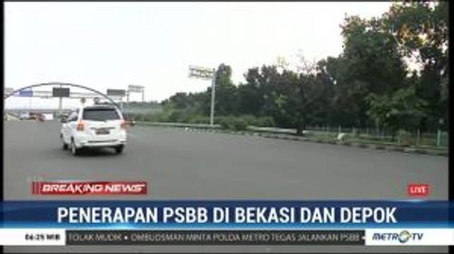 PSBB Berlaku, Lalu Lintas di Bekasi Lengang