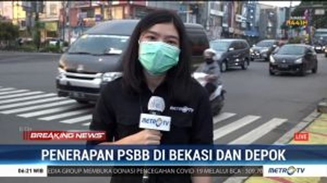 Terapkan PSBB, Arus Lalu Lintas di Depok Ramai Lancar