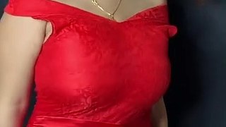 New tik tok video india red dress hot sexy sweet girl showing tik tok video
