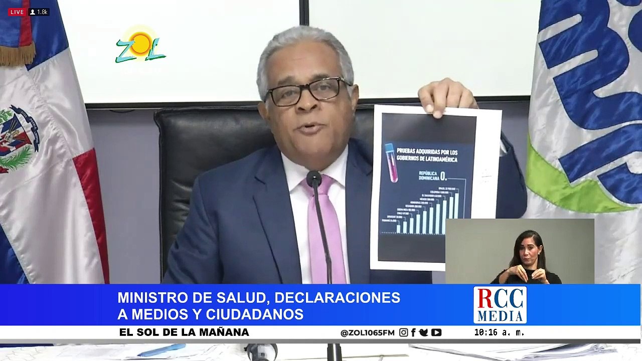 Rueda de prensa Ministerio de Salud nuevos casos y equipo Sol de la Mañana comentan