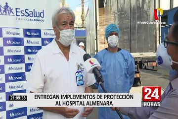 Hospital Almenara: toneladas de equipos de protección llegaron para abastecer a personal de salud