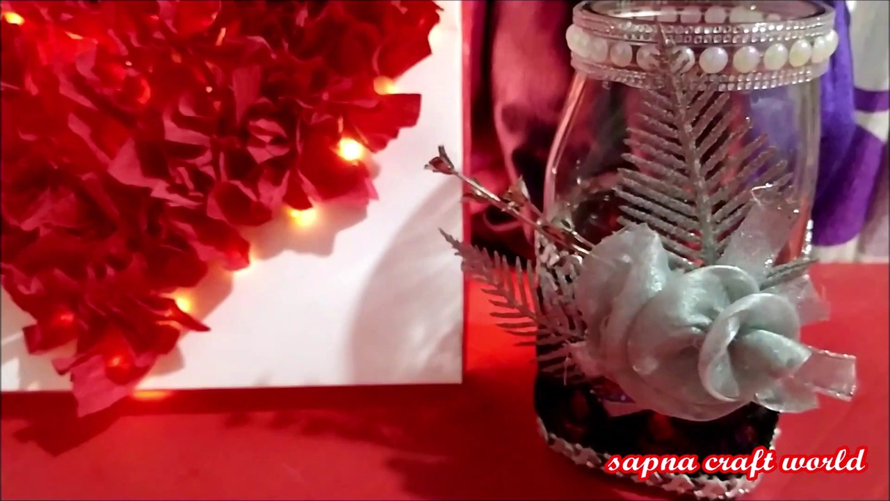 how to recycle from glass bottle|room decor ideas|SAPNA CRAFT WORLD|