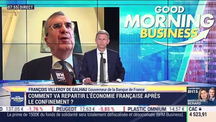 François Villeroy de Galhau (Banque de France) : La Banque de France annonce une chute des ventes des biens et services de 24% sur l'ensemble du mois de mars - 15/04