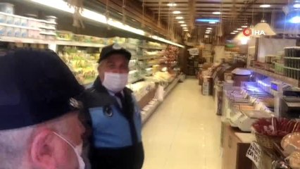 Beyoğlu'nda polis ve zabıta ekipleri marketleri denetledi