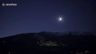 Moon, Jupiter, Saturn and Mars all visible in Swiss night sky