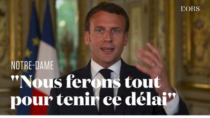 Reconstruire Notre-Dame de Paris en cinq ans ? Emmanuel Macron s'engage à tenir ce délai