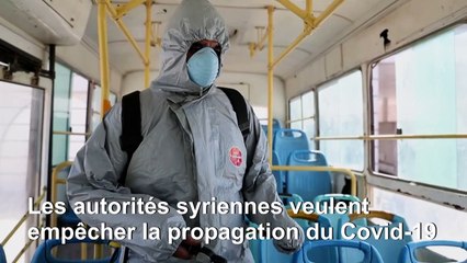 Coronavirus: opération de désinfection à la frontière entre la Syrie et la Turquie