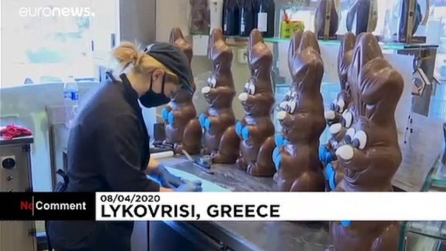 Coronavirus in Europe: Mask-wearing chocolate bunnies bring rare bit of joy amid lockdown
