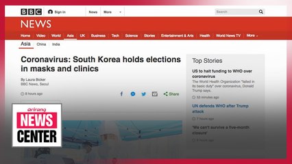 Foreign press outlets highlight S. Korea's general election amid COVID-19 pandemic
