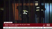 Man found dead among alley fire in Phoenix