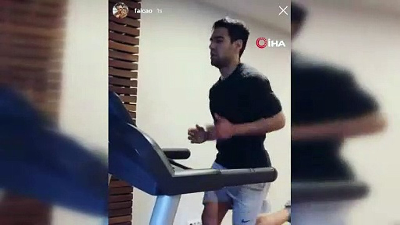 Koronavirüs | Galatasaraylı Falcao, çalışmalarını evden sürdürüyor