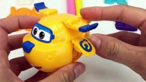 Play Doh Modelling Clay with Transport Cookie Molds Surprise Toys Super Wings Transformer