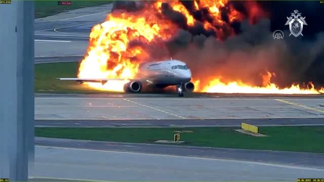 Rusya'daki uçak kazasının yeni görüntüleri yayınlandı