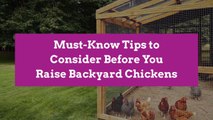 9 Must-Know Tips to Consider Before You Raise Backyard Chickens