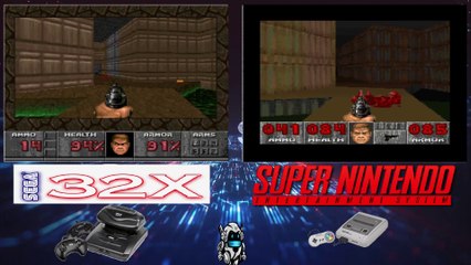 Doom comparativa snes super nintendo vs sega 32x