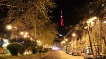 Tiflis Kulesi Türk bayrağının renkleriyle ışıklandırıldı