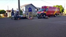Ciclista fica ferida após se envolver em colisão com carro na marginal da PRc-467