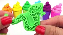 6 Colors Play Doh Ice Craem with Monkey Rooster Cookie Molds and Surprise Toys Yowie