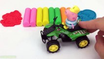 Learn Colors with 5 Color Play Doh Modelling Clay and George Cookie Molds and Surprise Toys Yowie