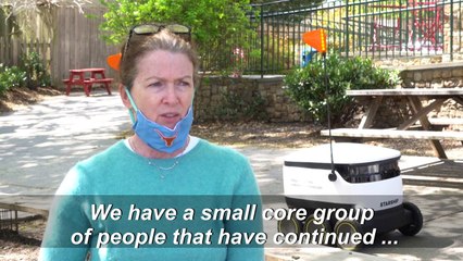 Delivery robots make ordering groceries 'easy-peasy' during COVID-19 lockdown