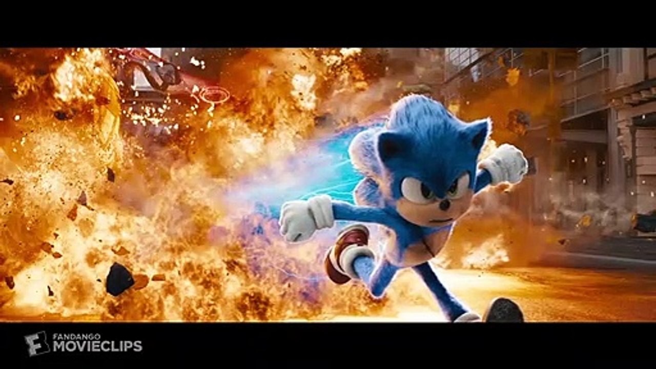 Sonic the Hedgehog (2020) - Racing Robotnik Through the Rings Scene