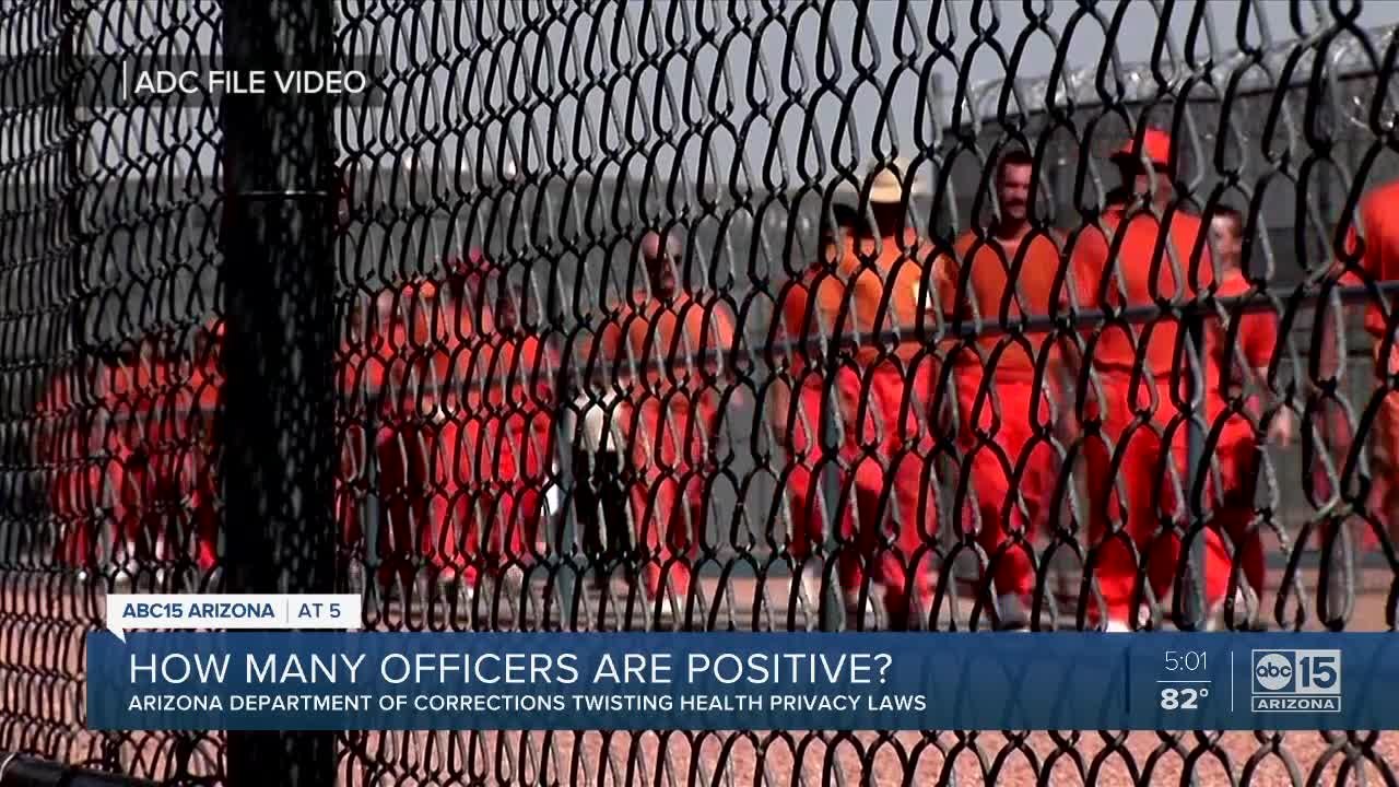 How many Arizona corrections officers are positive?
