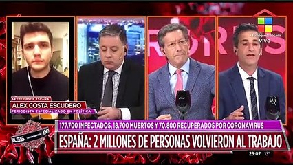"En España no es obligatorio el uso de barbijos"