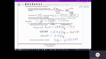 Cost Volume Profit Analysis 004