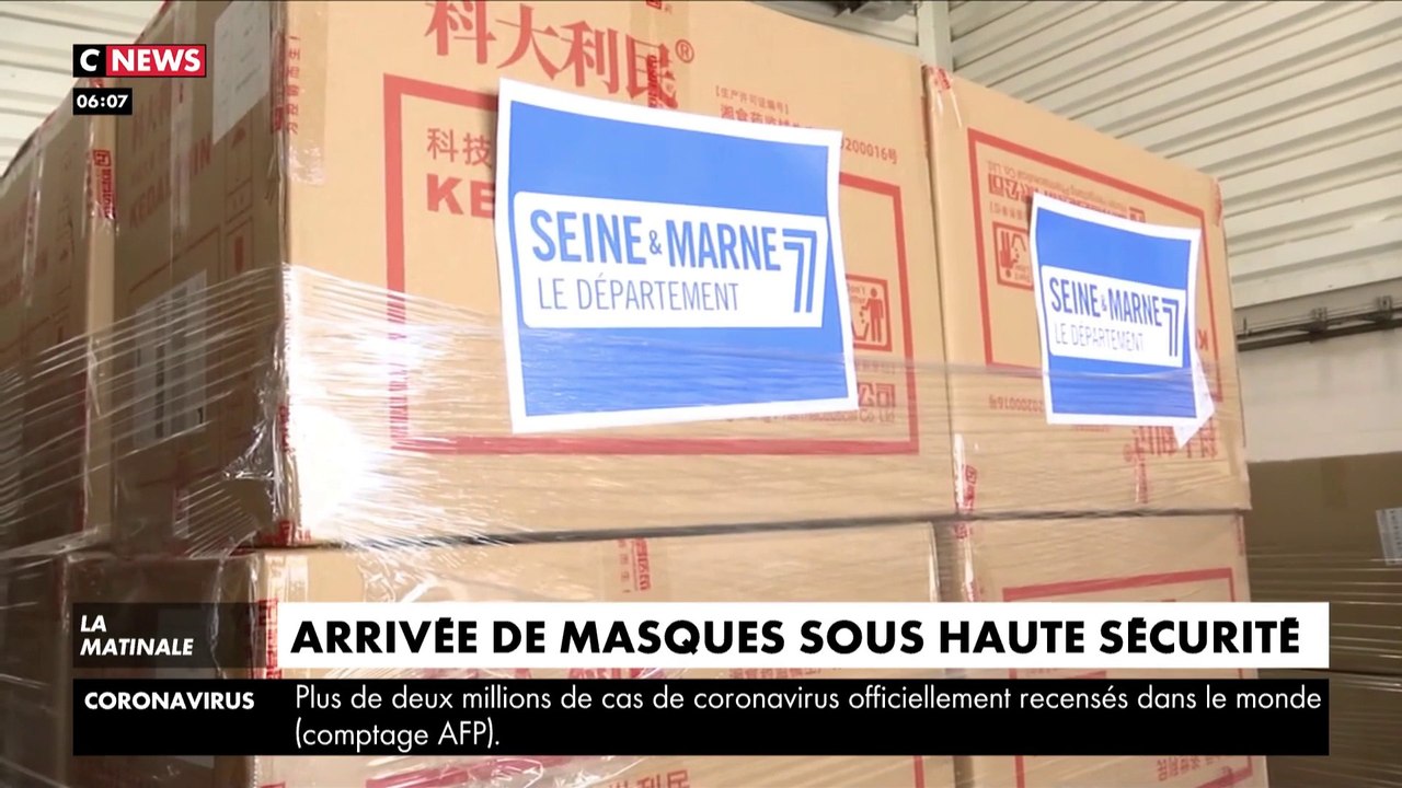 Coronavirus : arrivée de masques sous haute protection