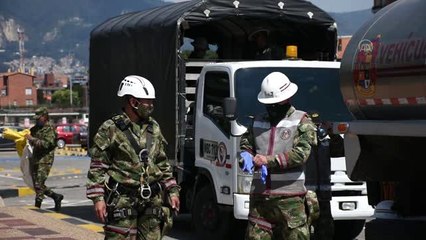 Kolombiya'da askeri üslerde koronavirüs önlemleri