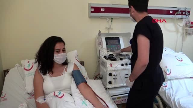 DİYARBAKIR KORONAVİRÜSÜ YENEN SAĞLIKÇI MELEK'TEN, İKİ KEZ İMMÜN PLAZMA BAĞIŞI