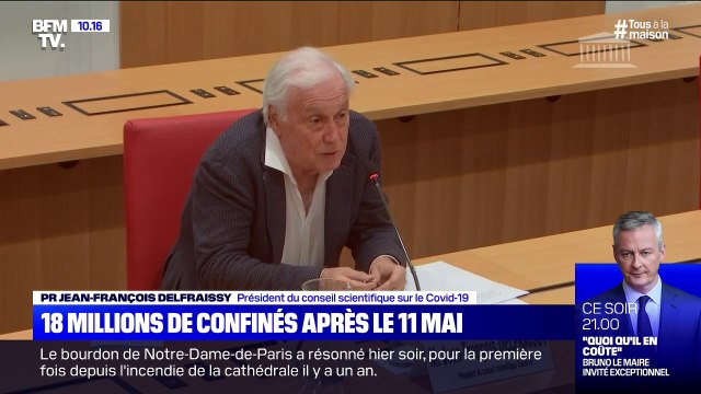Jean-François Delfraissy, président du conseil scientifique, estime que 17 à 18 millions de personnes resteront confinées après le 11 mai