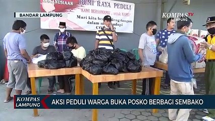 Aksi Peduli Warga Buka Posko Berbagi Sembako
