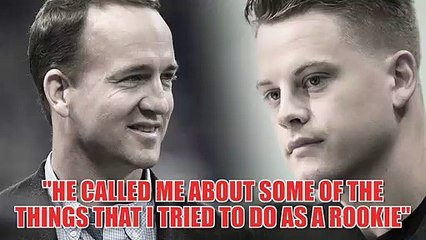 Peyton Manning gives advice to Joe Burrow