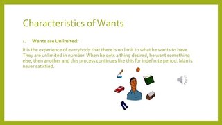 The Characteristics of Wants Grade 8