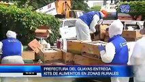 Prefecto del Guayas entrega kits de alimentos en zonas rurales