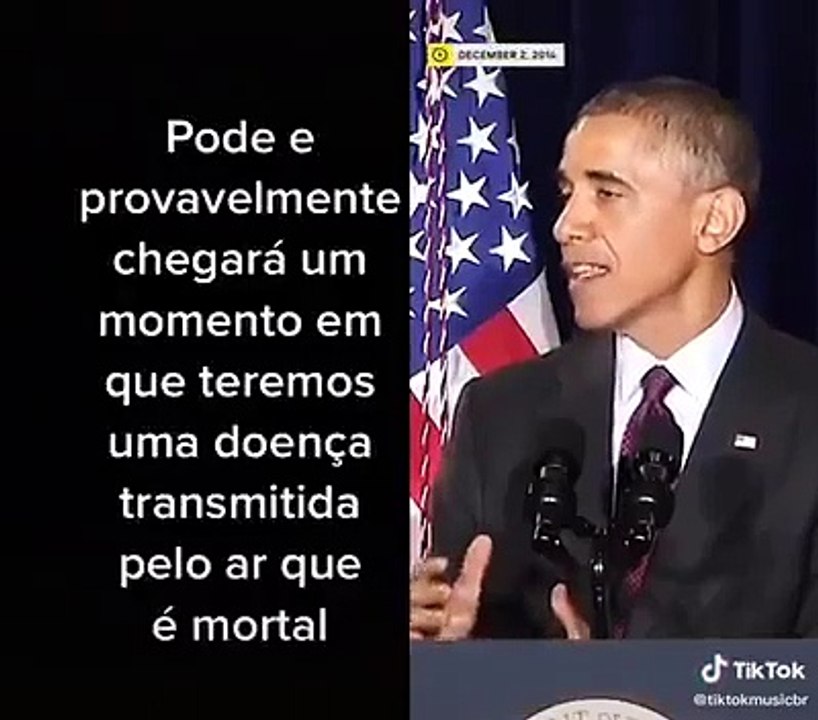 Em 2014 Barack Obama alertou para uma possível pandemia de “Gripe, daqui a 5… ou 10 anos…”
