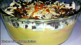 creamy custard cocktail dessert/with zareen fatima