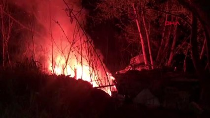 BURSA Barakada çıkan yangın, söndürüldü